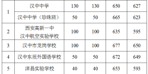 汉中普通高中第一批次结果查询缩略图